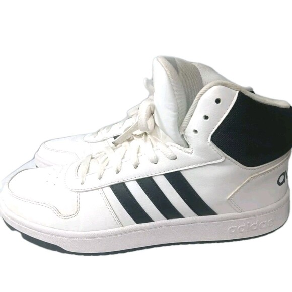 adidas Hoops 2.0 Men\'s Shoes Size 12 Mid White Black FY8617 Release Yr 2021 main image 8